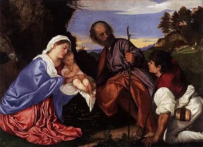 The Holy Family with a Shepherd Titian